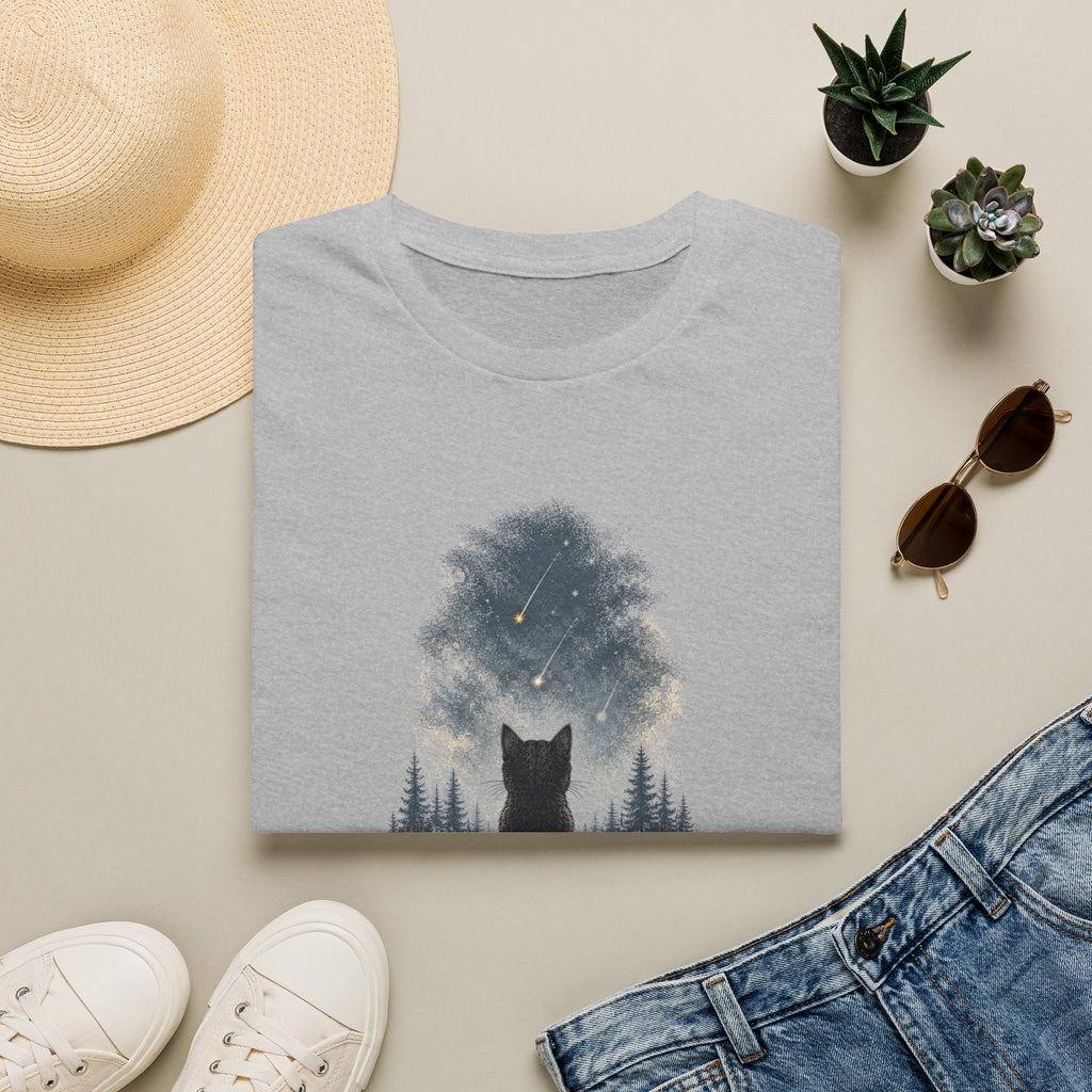 Cat watching Stars T-Shirt