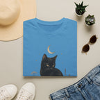 Black cat Moon Turned T-Shirt