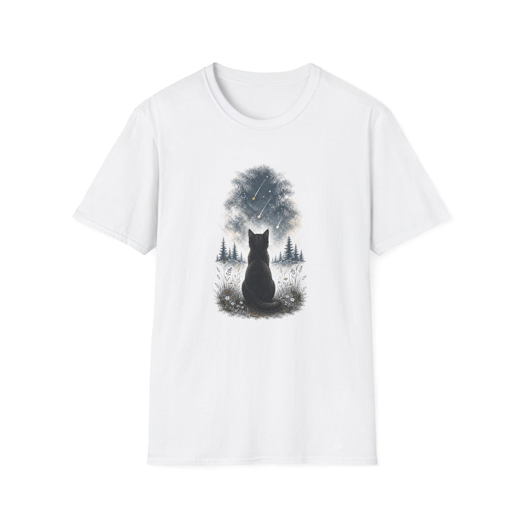Cat watching Stars T-Shirt