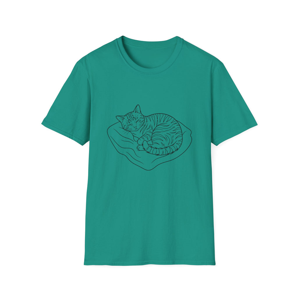 Line Art Cat Sleeping 2 T-Shirt