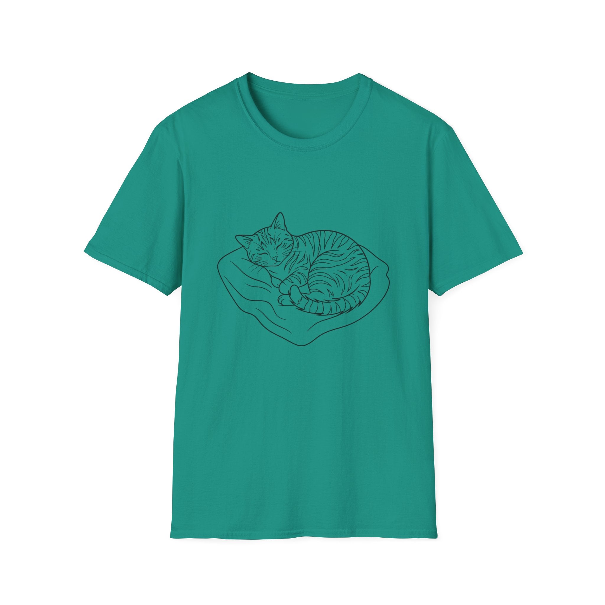 Line Art Cat Sleeping 2 T-Shirt