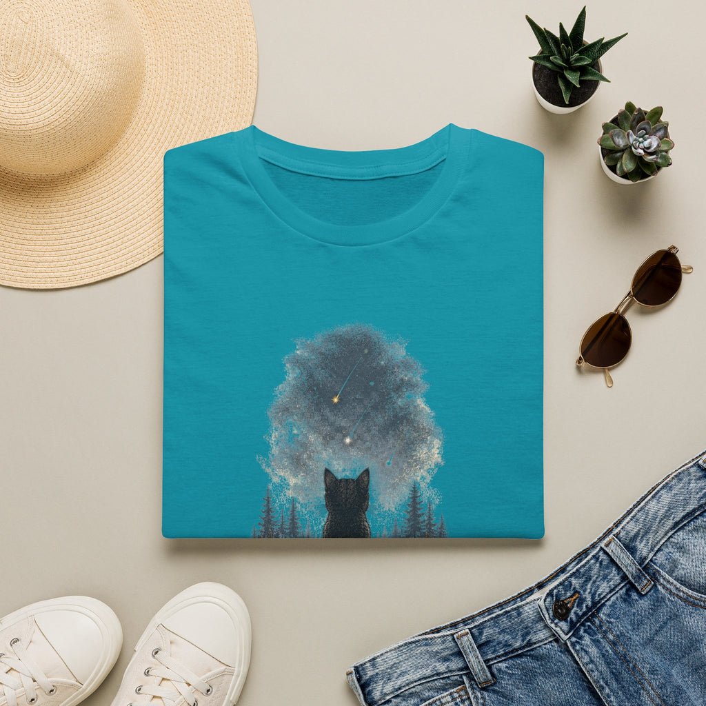Cat watching Stars T-Shirt