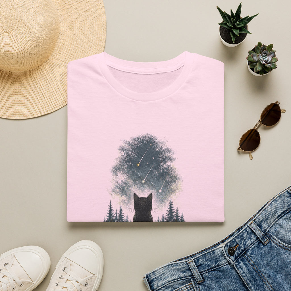 Cat watching Stars T-Shirt