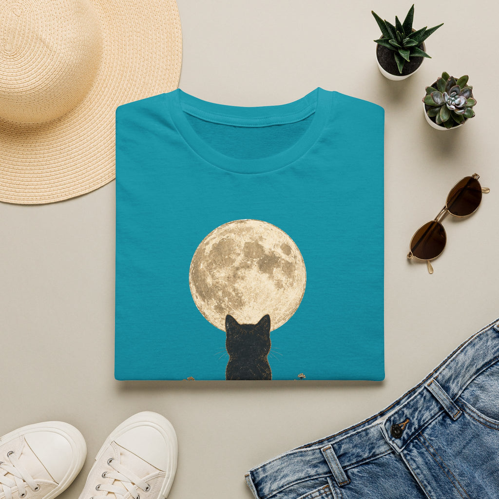 Black cat Moon T-Shirt