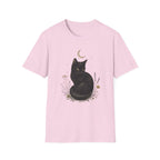 Black cat Moon Turned T-Shirt