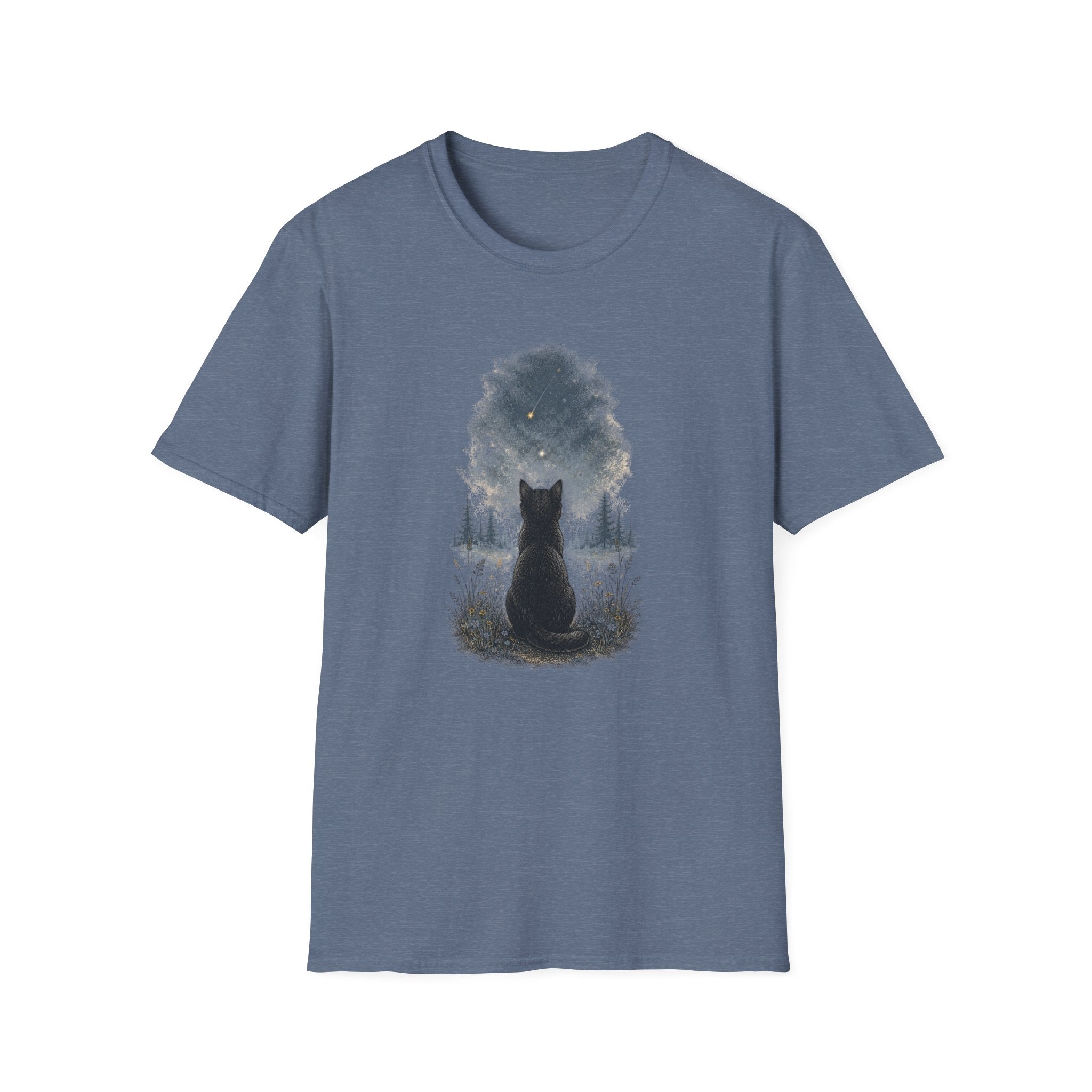 Cat watching Stars T-Shirt