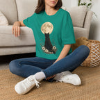 Black cat Moon T-Shirt