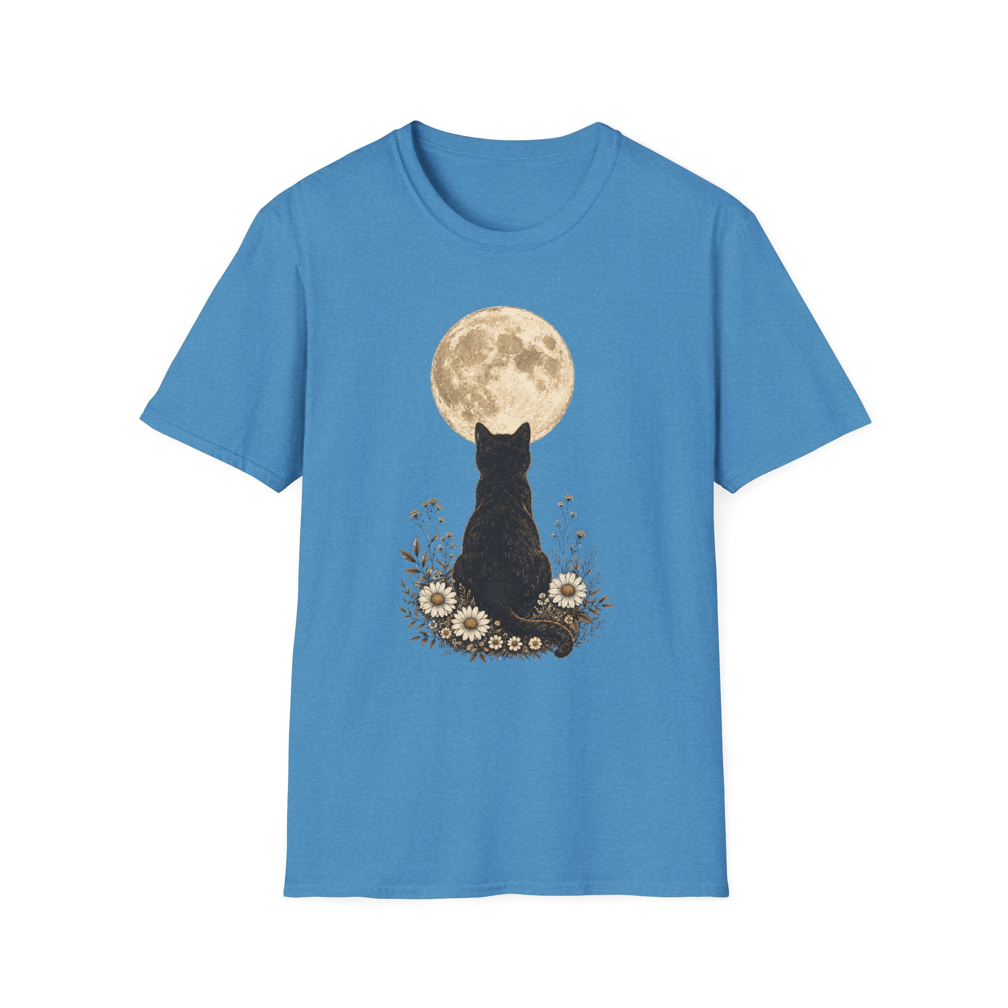 Black cat Moon T-Shirt