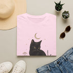 Black cat Moon Turned T-Shirt