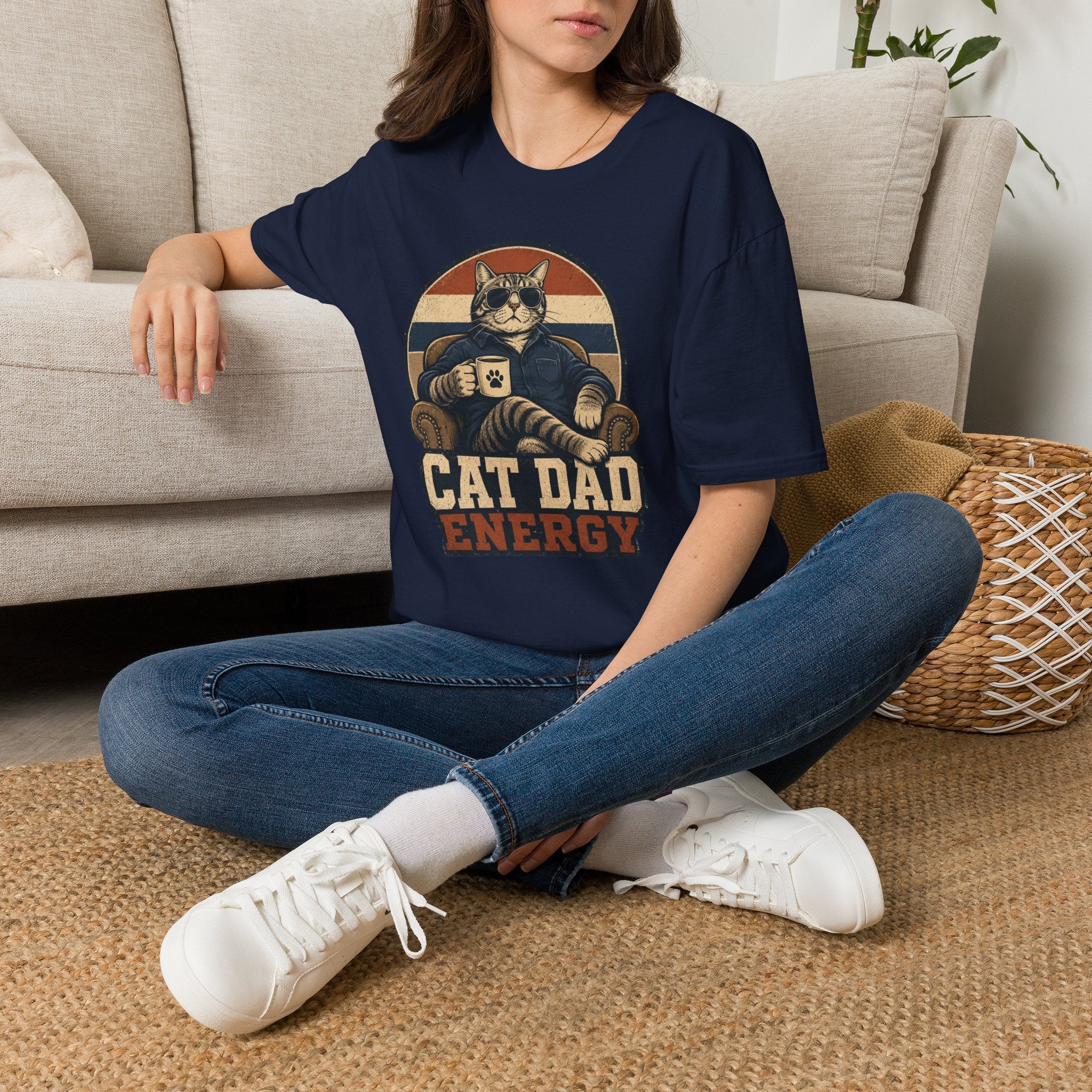 Cat Dad Energy T-Shirt