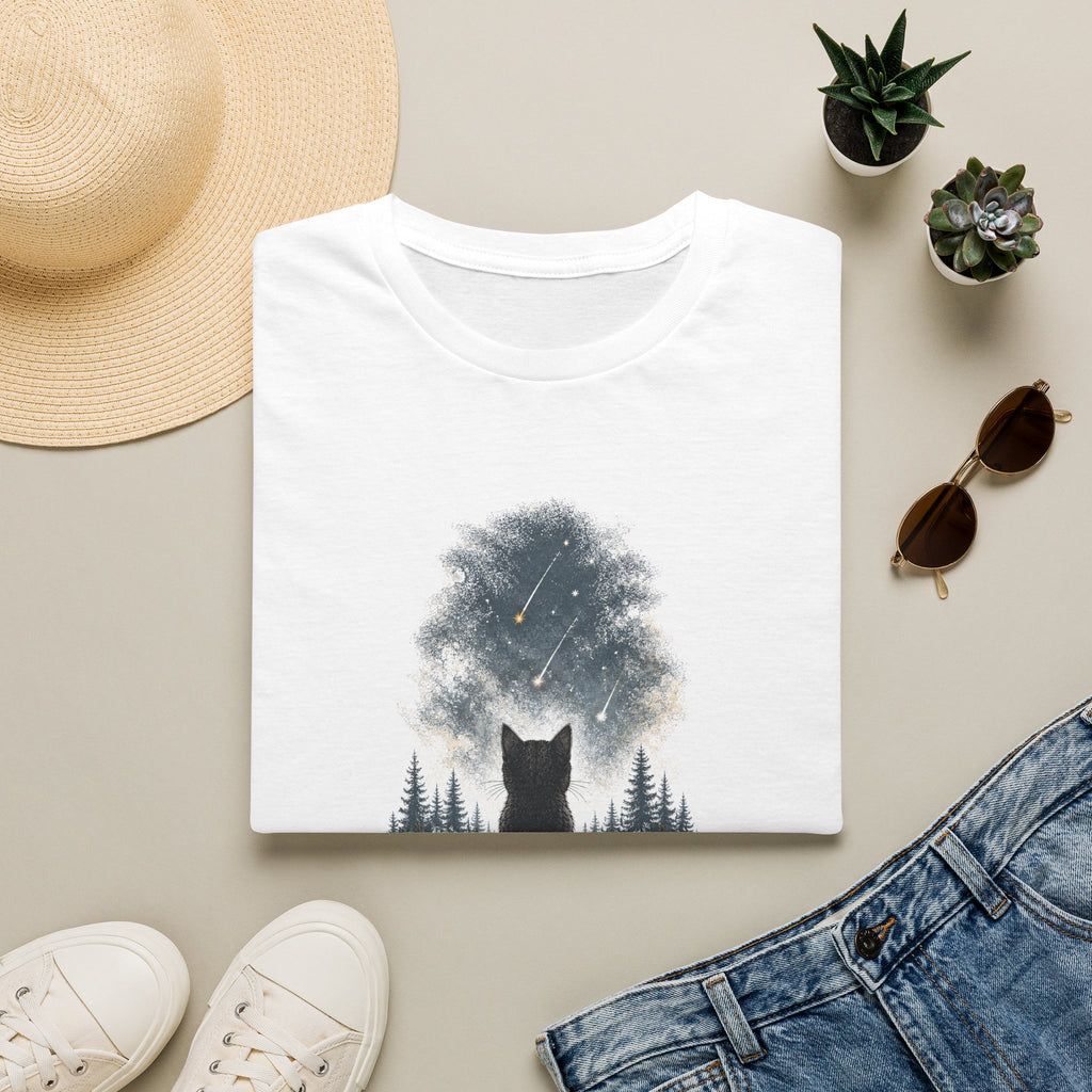 Cat watching Stars T-Shirt