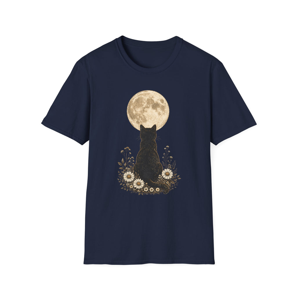 Black cat Moon T-Shirt