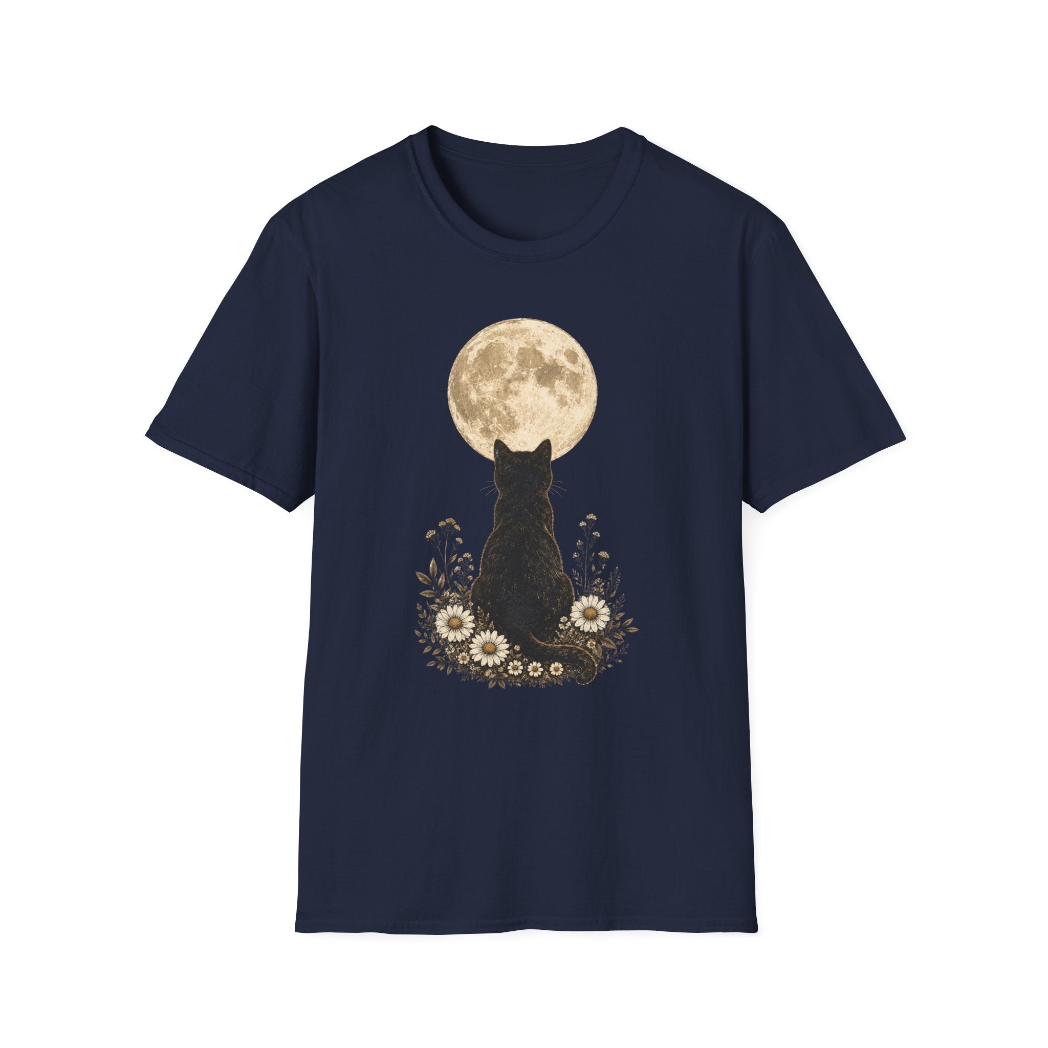 Black cat Moon T-Shirt