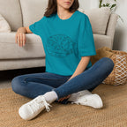 Cat Outline Black T-Shirt