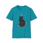 Black cat Moon Turned T-Shirt