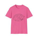 Cat Outline Black T-Shirt