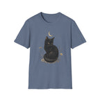 Black cat Moon Turned T-Shirt