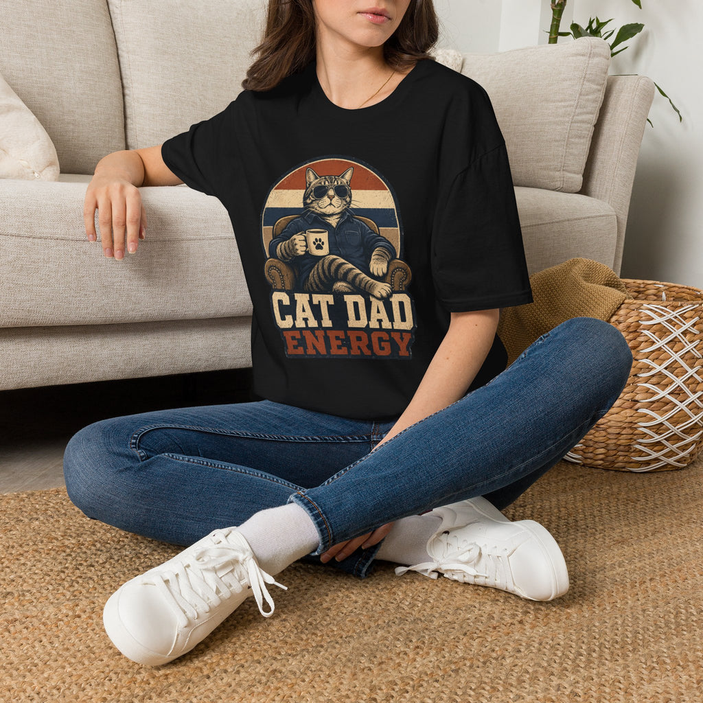 Cat Dad Energy T-Shirt