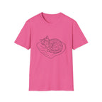 Line Art Cat Sleeping 2 T-Shirt