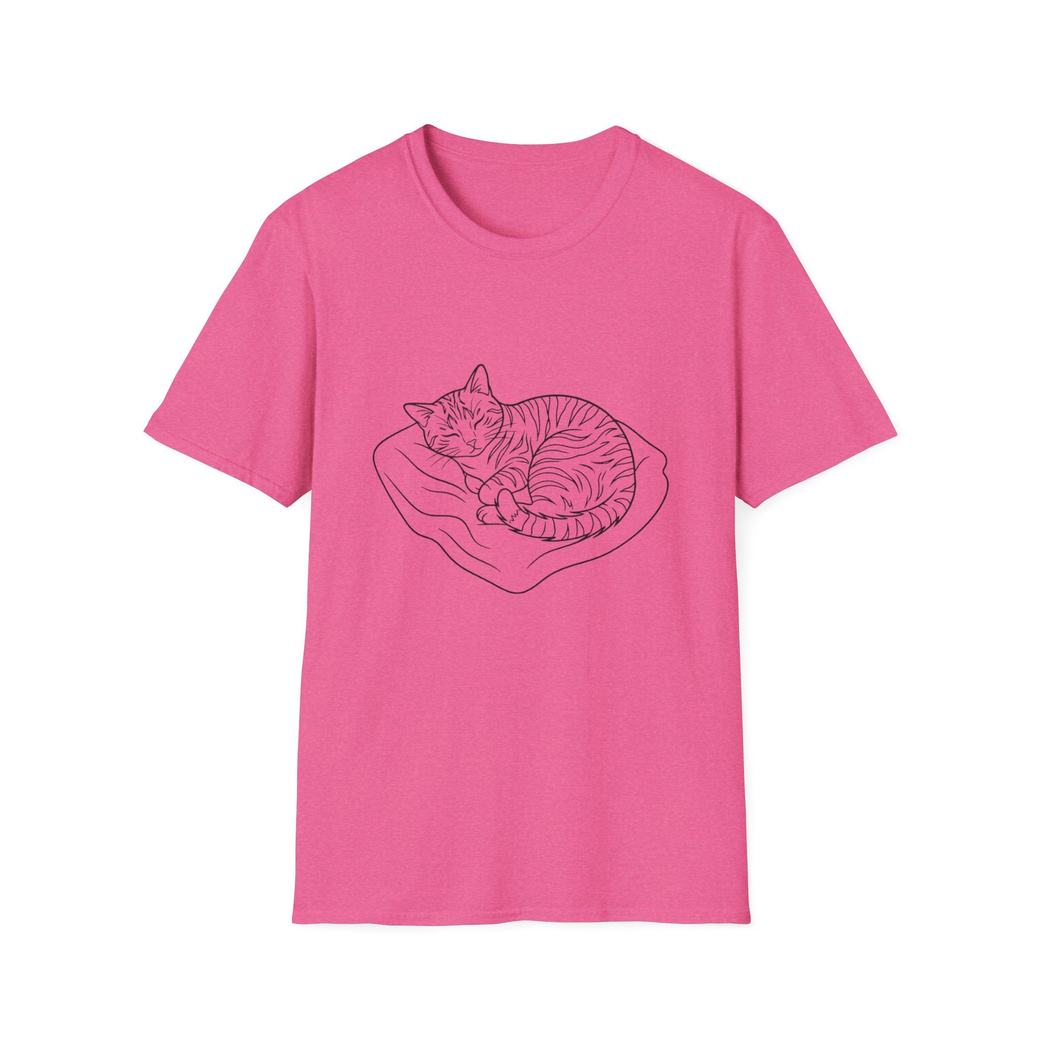 Line Art Cat Sleeping 2 T-Shirt