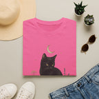 Black cat Moon Turned T-Shirt