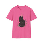 Black cat Moon Turned T-Shirt