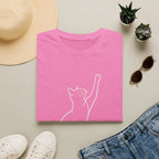 Cat Line Art White T-Shirt
