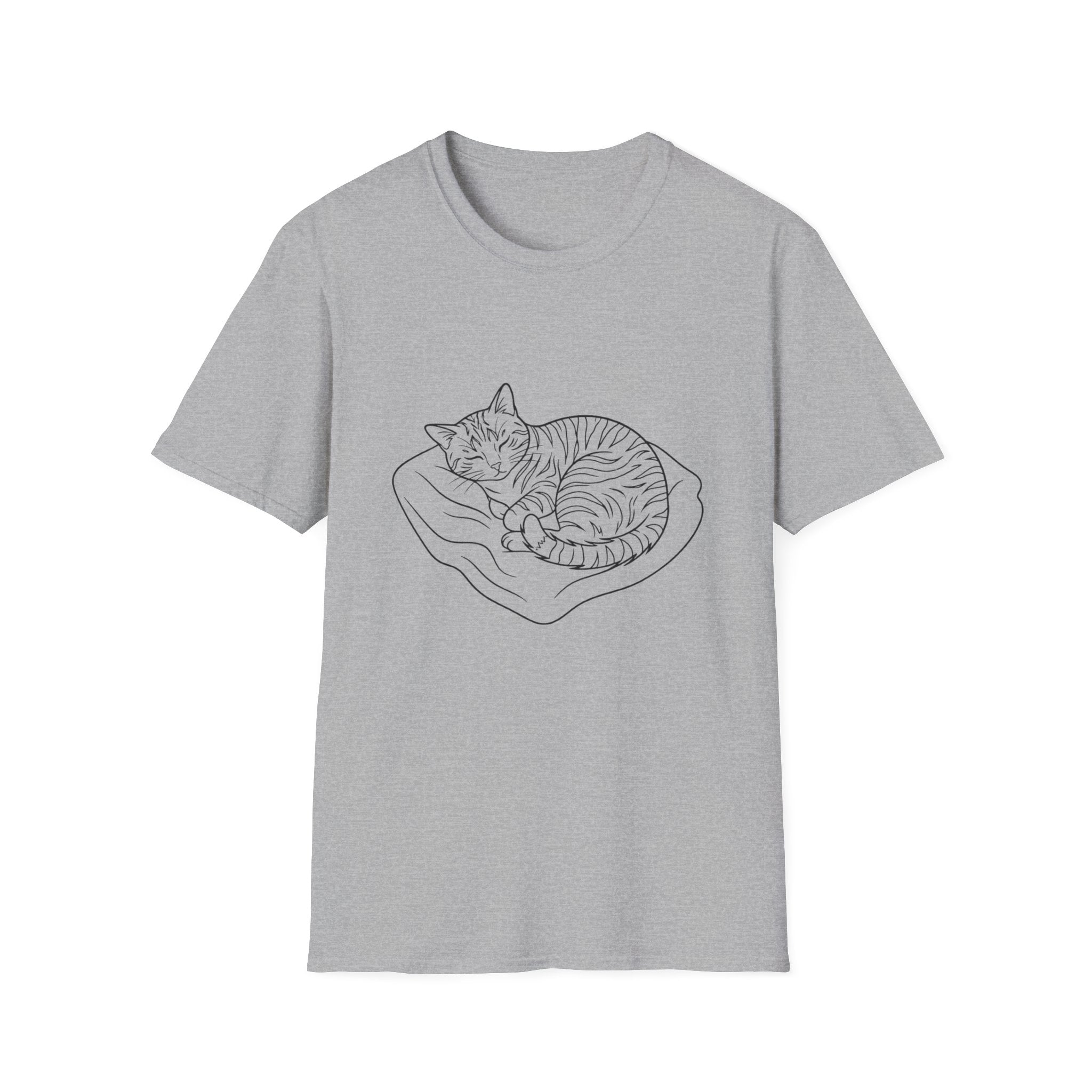 Line Art Cat Sleeping 2 T-Shirt
