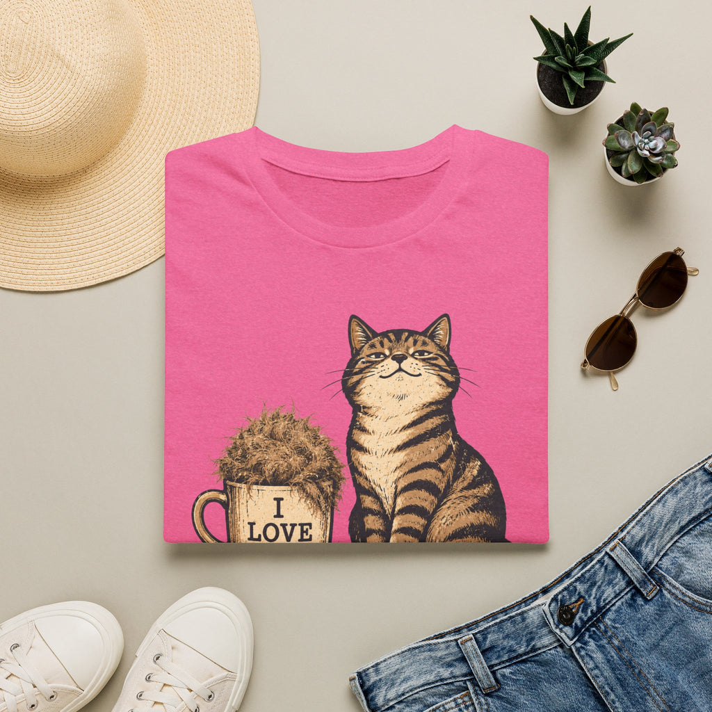 Powered By cat Hair-T-Shirt