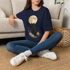 Black cat Moon T-Shirt