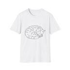 Cat Outline Black T-Shirt