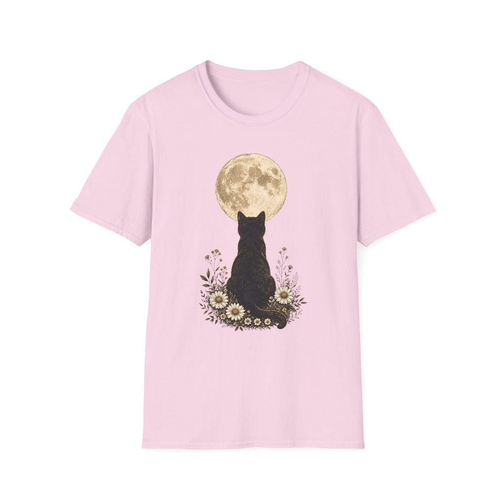 Black cat Moon T-Shirt