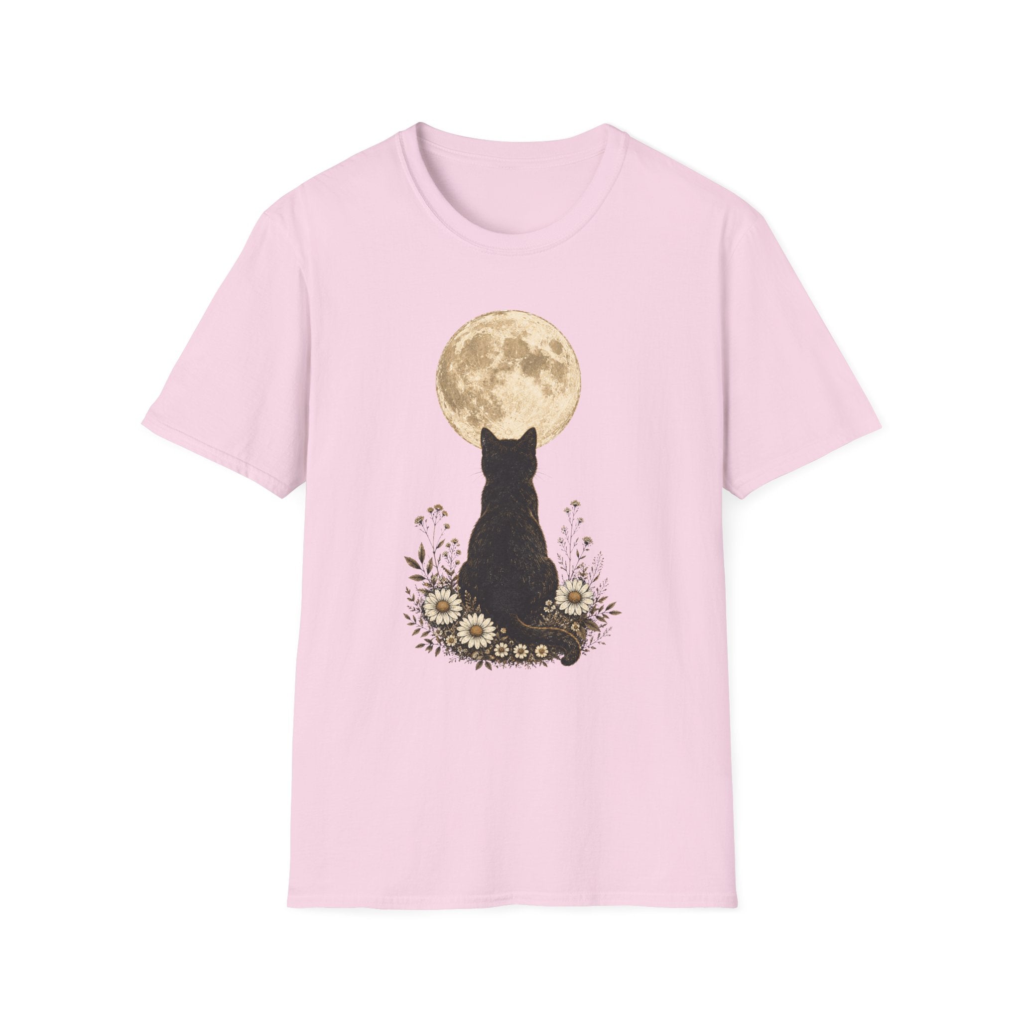 Black cat Moon T-Shirt