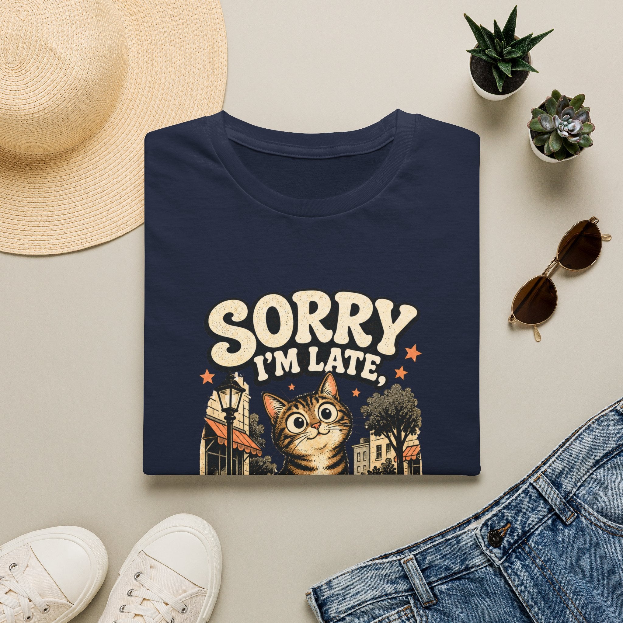 Sorry I'm Late I Saw A Cat-T-Shirt