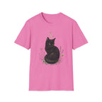 Black cat Moon Turned T-Shirt