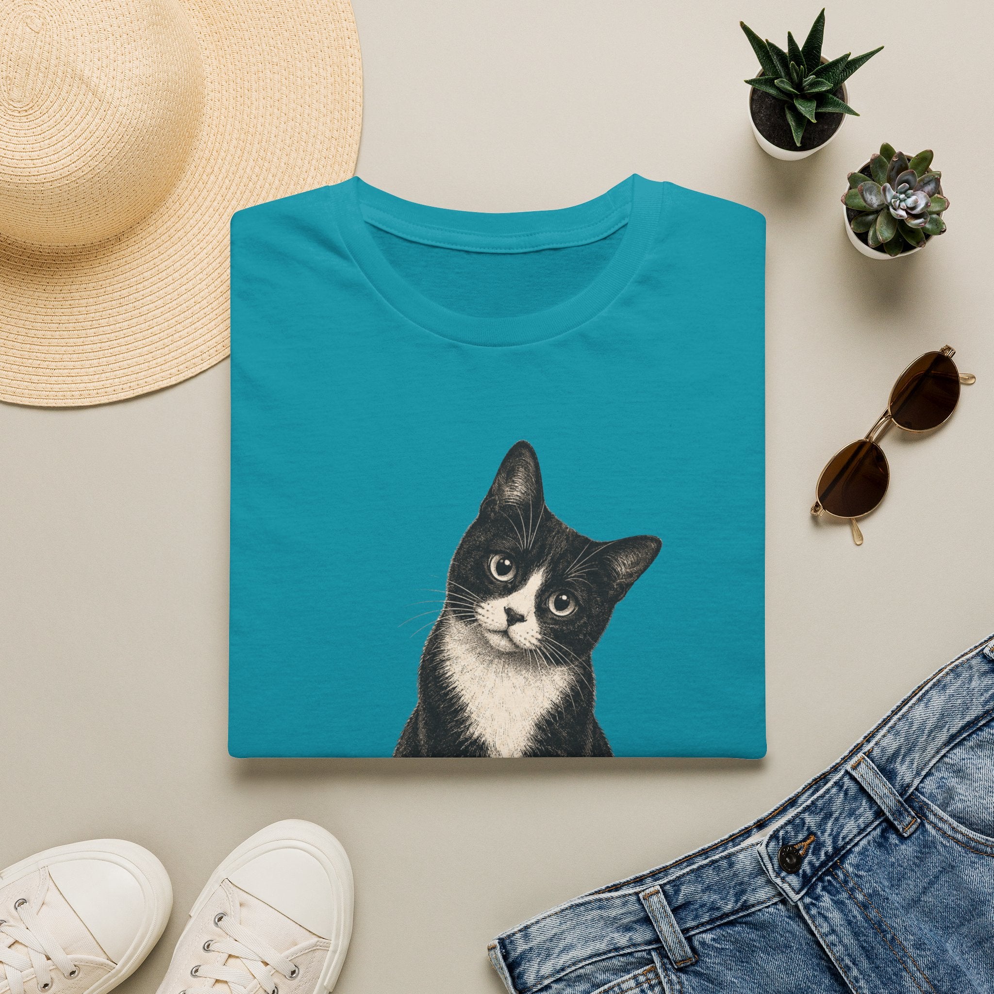 Black Tuxedo cat T-Shirt
