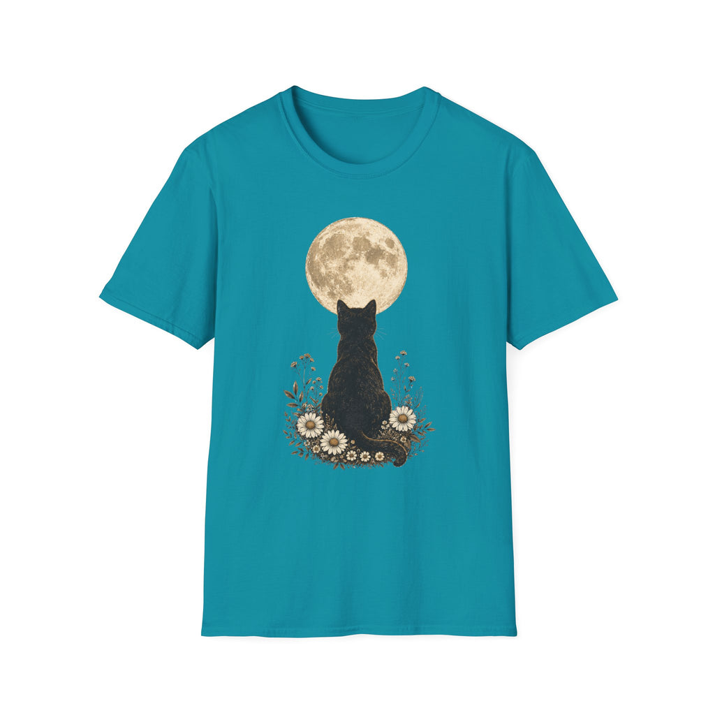 Black cat Moon T-Shirt