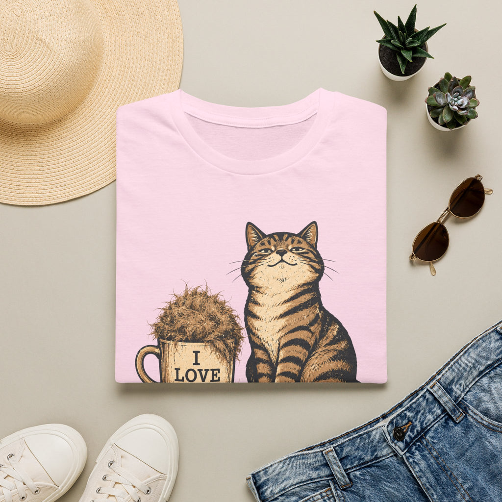 Powered By cat Hair-T-Shirt