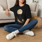 Black cat Moon T-Shirt
