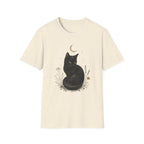 Black cat Moon Turned T-Shirt